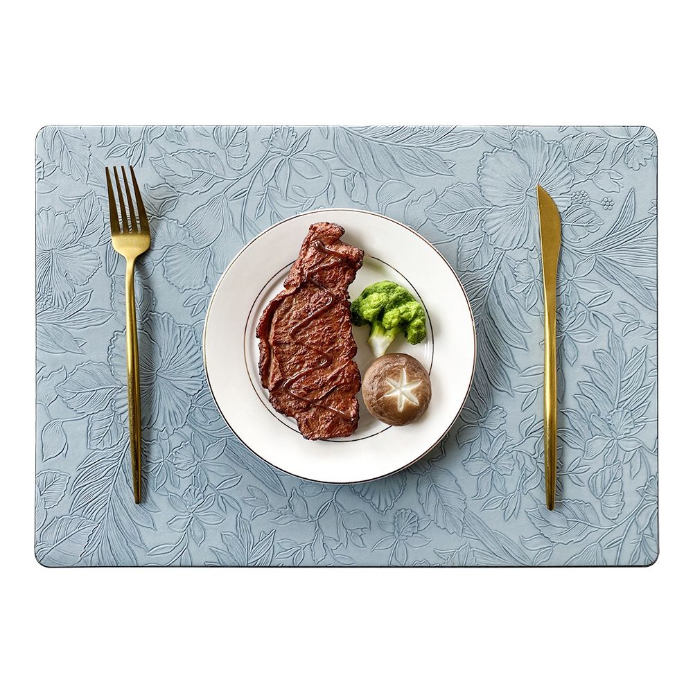 Placemats Set of 3 Faux Leather Place Mats Heat Resistant Waterproof Wipeable NonSlip Dining Table Mats Tabletop Decor for Kitchen โ image 2