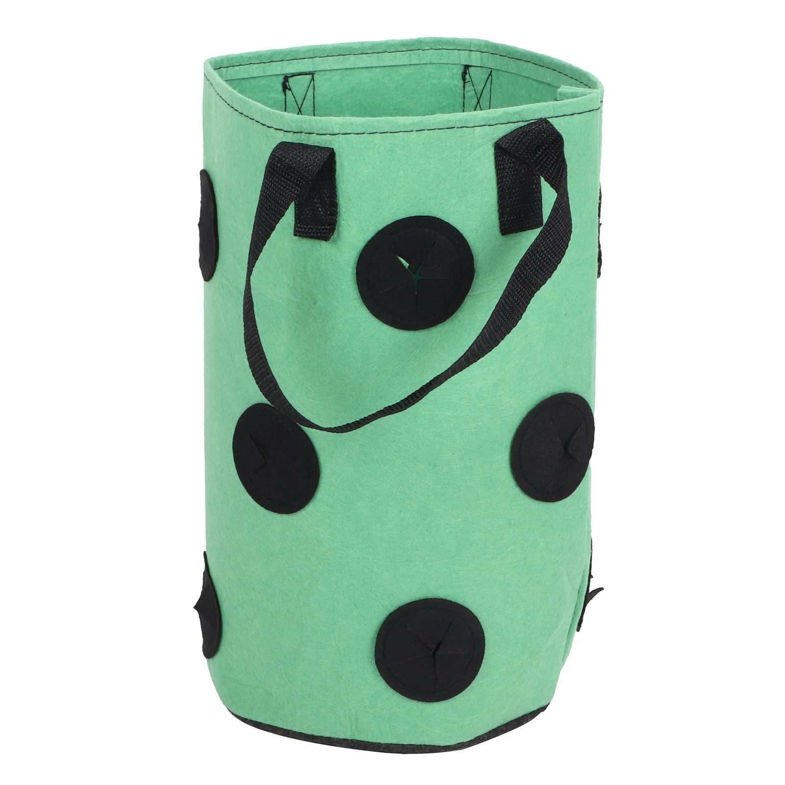 12 Holes Strawberry Planter Bag with Handles Portable Felt Plant Growing Bag for GardenGreen 20x35cm — image 2