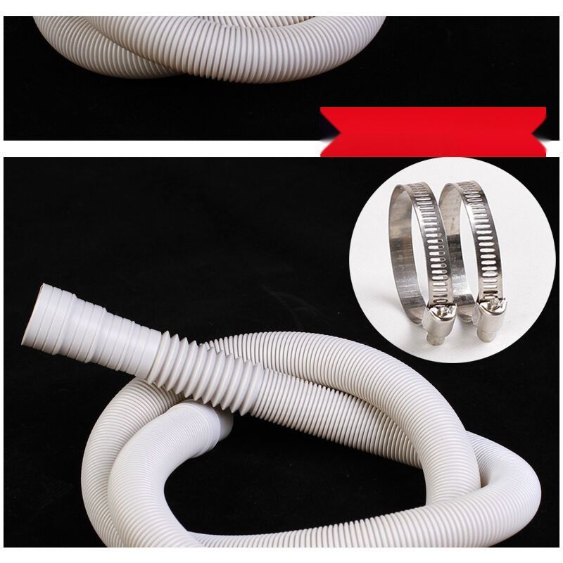 Washing Machine Drain Hose Corrugated Plastic Extension Tube Grey, 2M — image 2