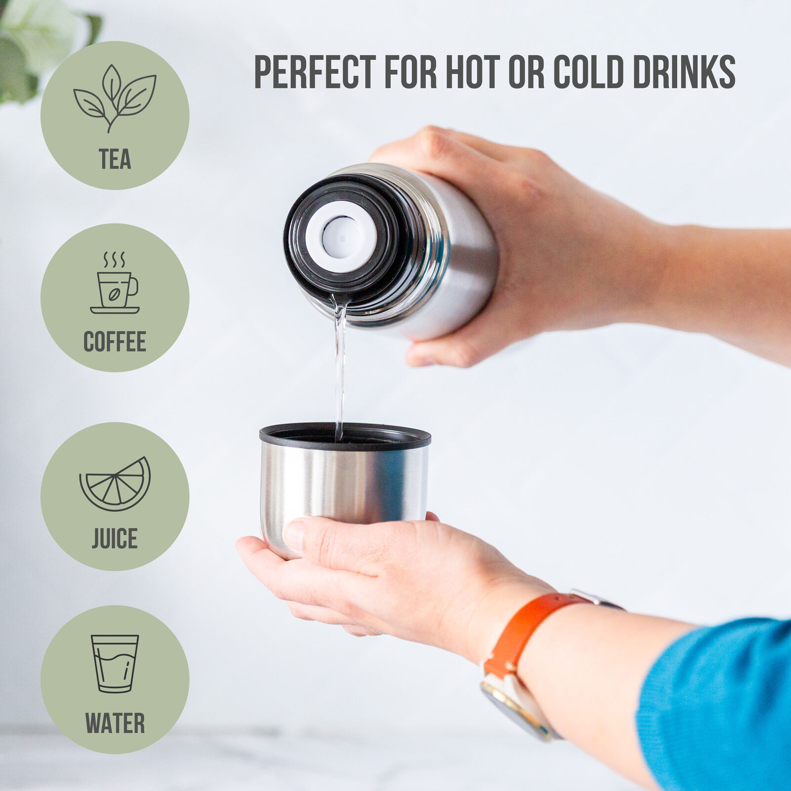 1L Stainless Steel Vacuum Flask Insulated Drink Container โ image 5