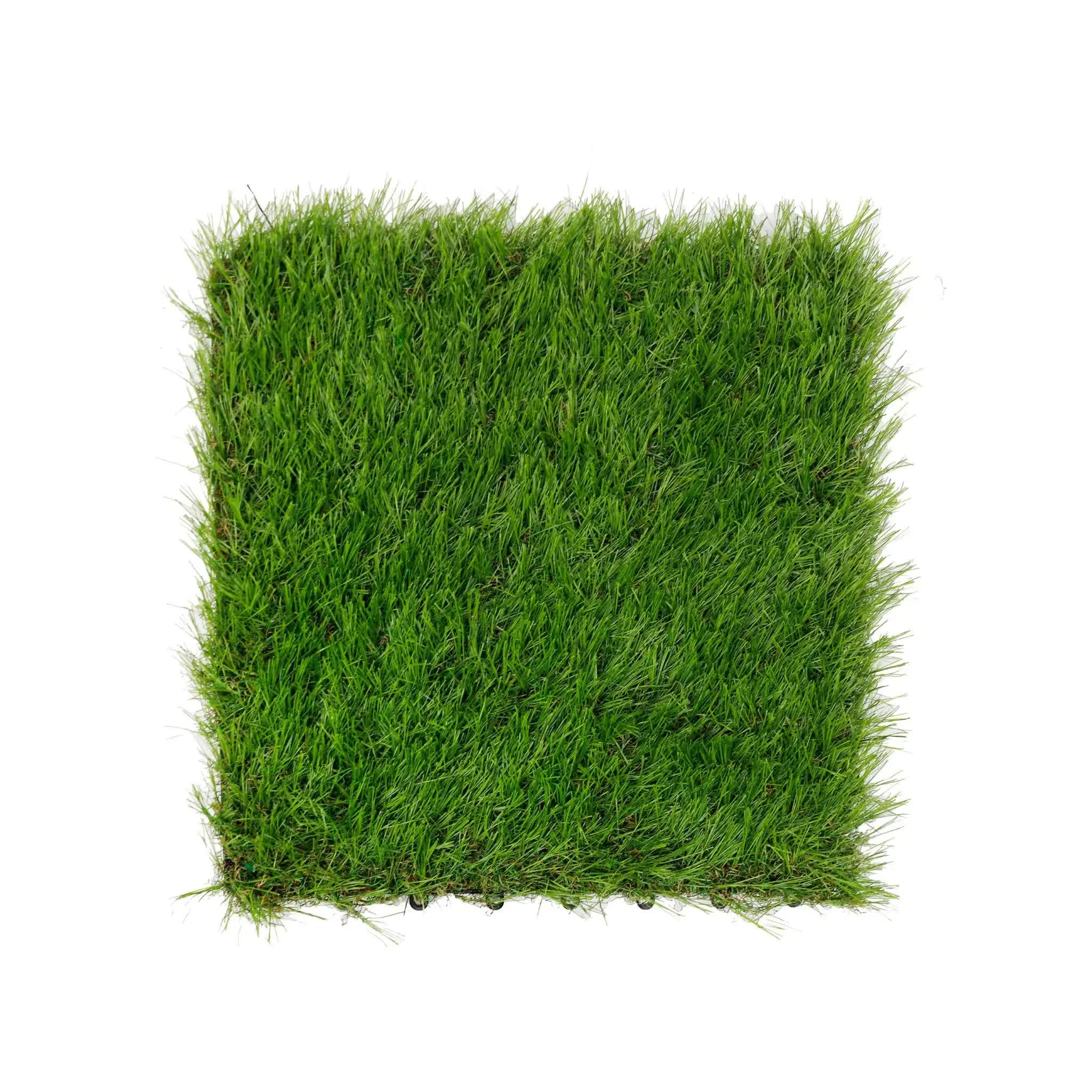 9 Pieces of Interconnecting Artificial Grass Decking Tiles (UV Resistant) 30cm x 30cm โ image 5