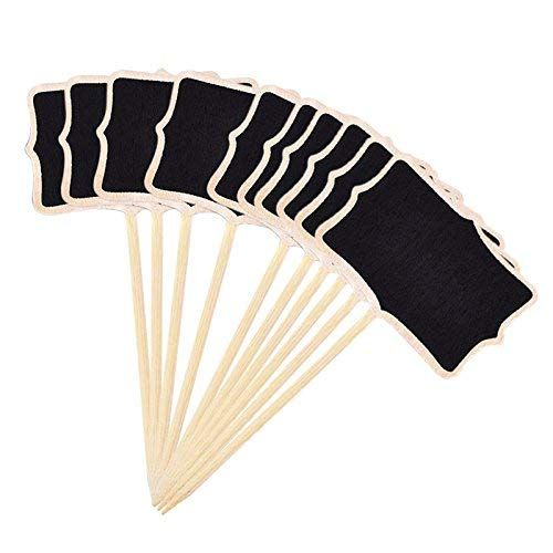 20 Pcs Wood Chalkboard Plant Tag, Wooden Stakes Plant Labels Horticultural decorative wooden message board