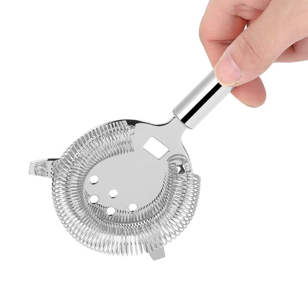 Stainless Steel Cocktail Filter, Mixed Drink Filter, Clubs, Parties (Large size-silver) โ image 5