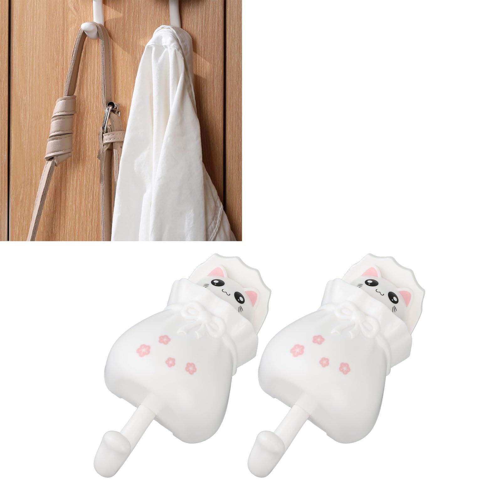 Clothes hook with no trace, strong adhesive hook, no punching hole, hanging clothes hook behind the door, wall hanging — image 4