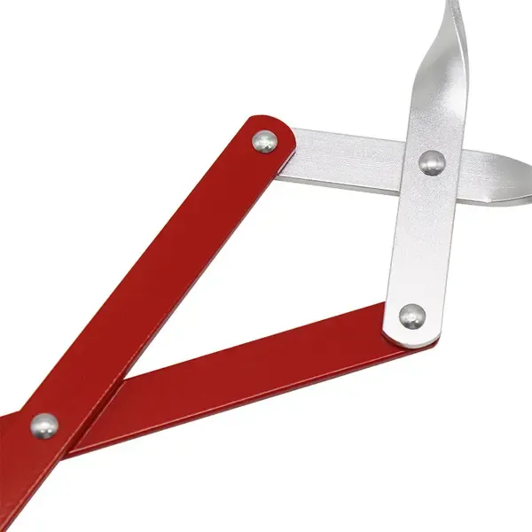 BBQ Charcoal Tongs with Long Aluminium Handle for Home Kitchens, Outdoor Grilling, Campfires and Fireplace Use, Red — image 4