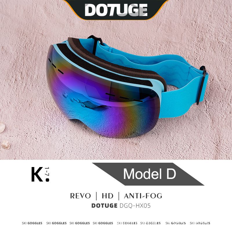 Kids Snow Goggles with Large Spherical Lens, Double-Layer Anti-Fog HD Lens, UV400 Protection, Adjustable Elastic Strap, Ideal for Skiing, Snowboarding & Winter