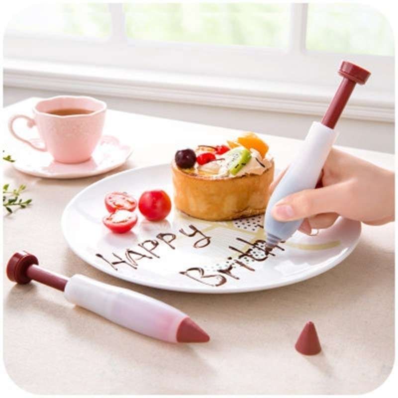3pcs MultiColor Piping Syringe for Creative Pastries, Piping Pen