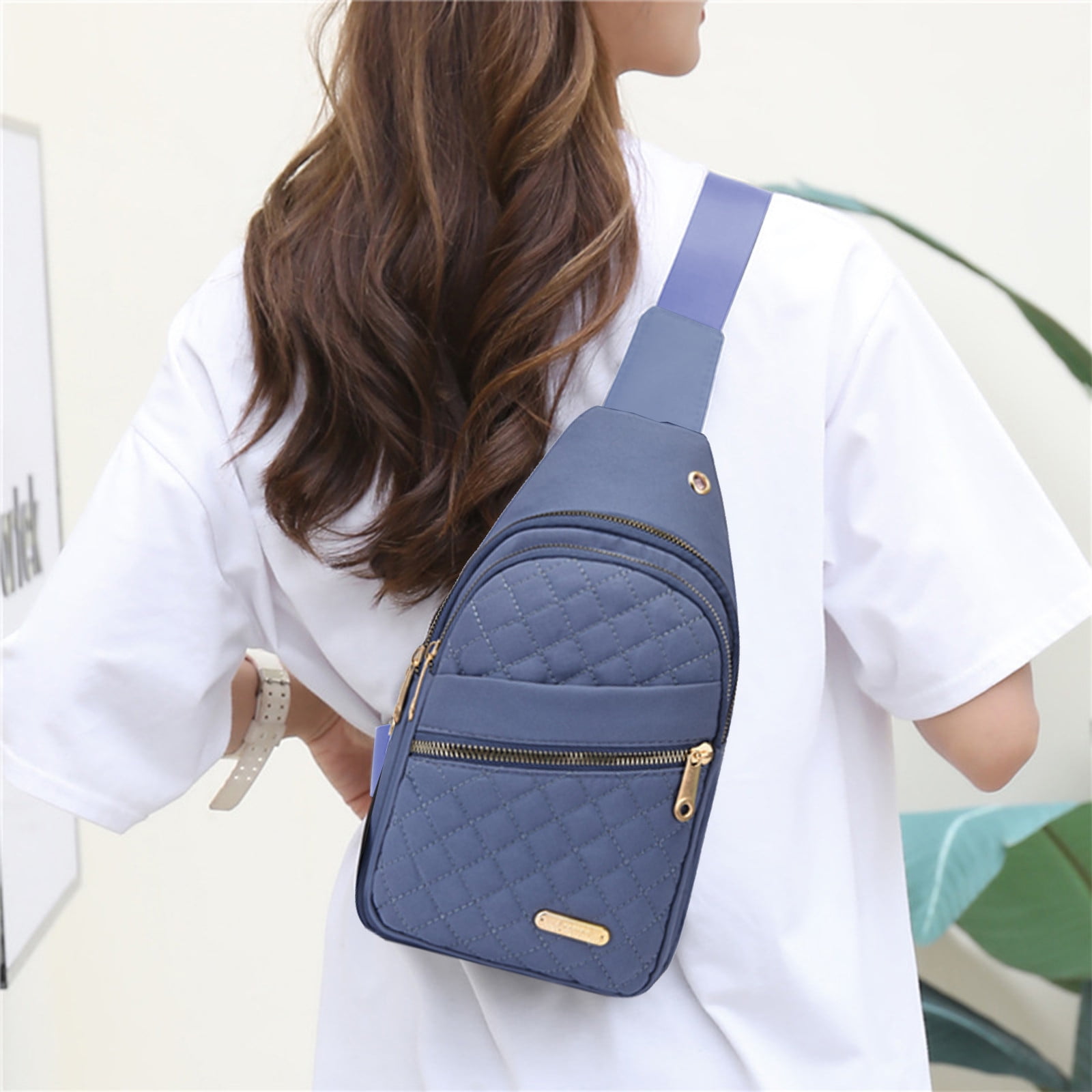 Sling Bag for Women, Crossbody Sling Backpack Small Sling Bag Multipurpose Crossbody Shoulder Bag Travel Hiking Backpack, Sling Bag for Men #1-Blue
