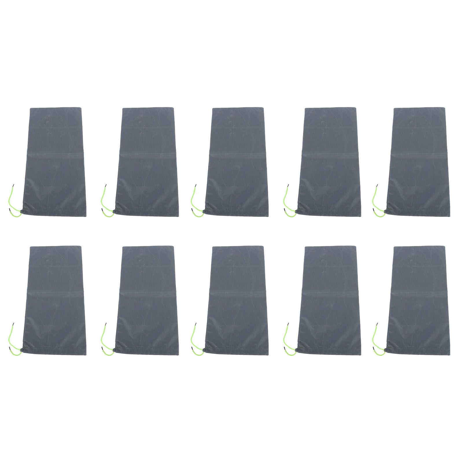 10PCS Sandless Sand Bags Drawstring Flood Water Barriers Polyester 9.8x19.7in Dam Bag for Basement Garage Anti Flood Grey โ image 4