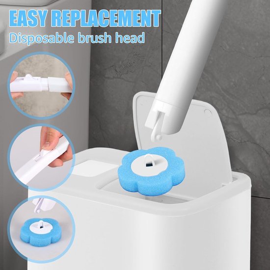 36 Piece Toilet Brush Replacement Heads - With Cleaning Solution & Fragrance - 360° Deep Cleaning - For Hard-to-Reach Corners — image 4