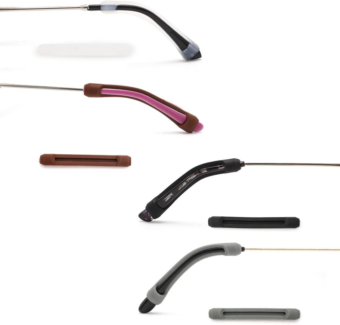 Silicone Ear Hooks - Eyeglass Accessories - Anti-slip and Anti-fall Leg Straps - Fixed Glasses Frame - Suitable for Reading, Sports and Other Activities - 10