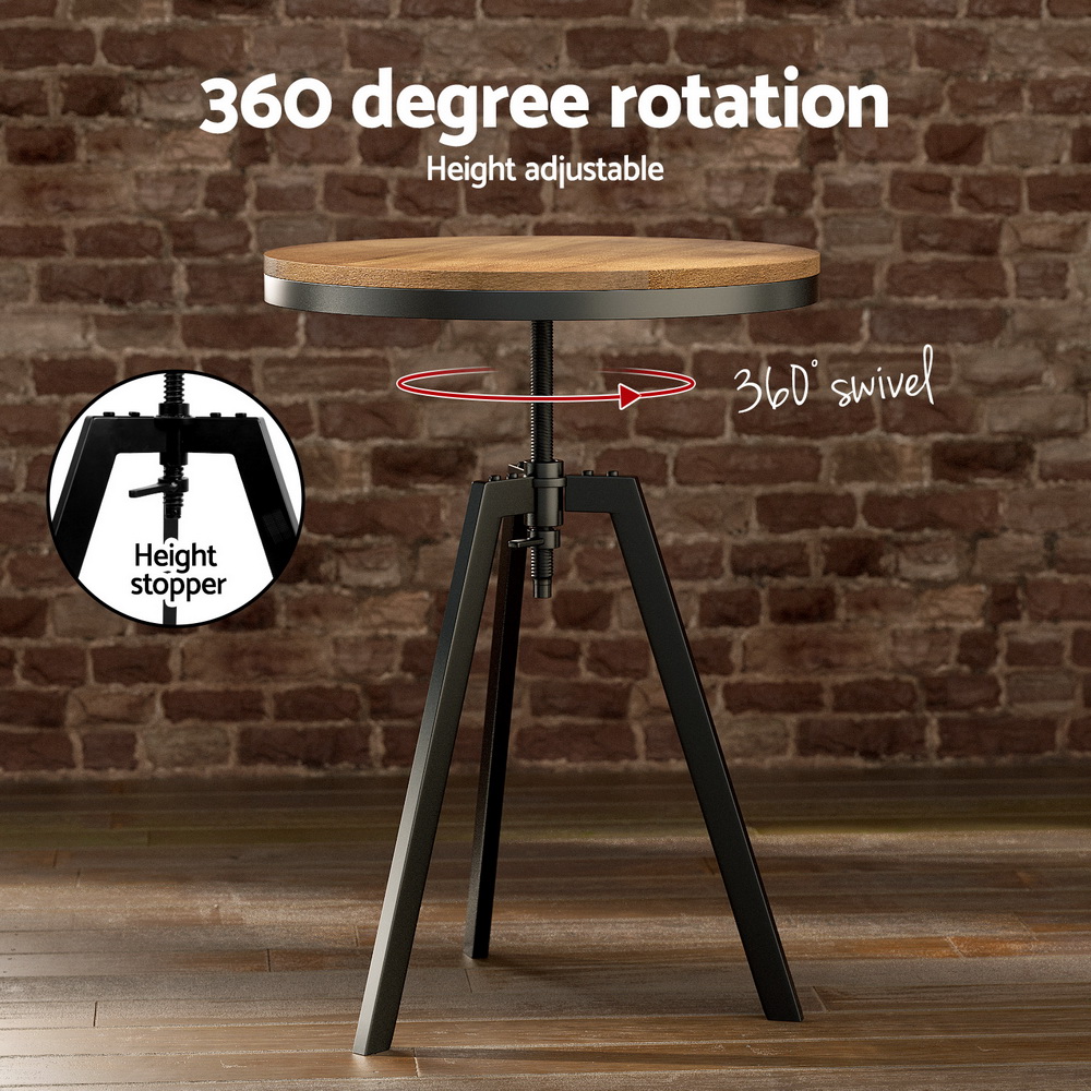 Artiss Bar Table and Stools Set Dining Desk Industrial Kitchen Chairs Cafe Pub โ image 6