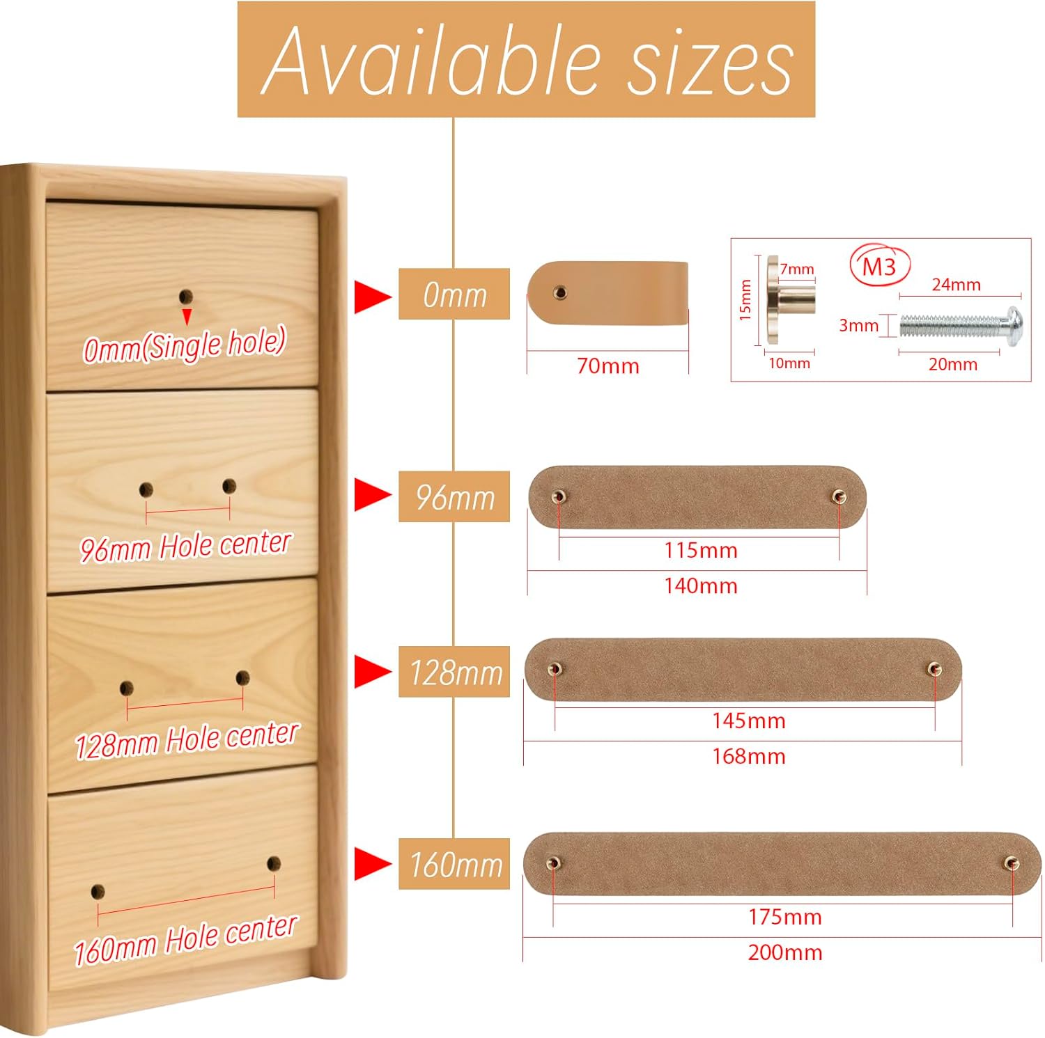 Leather Handles - Furniture Handles - Kitchen Handles - Door Handles - Cabinet Handles - Drawer Knobs - Furniture Hardware - Kitchen Hardware - Handles โ image 2
