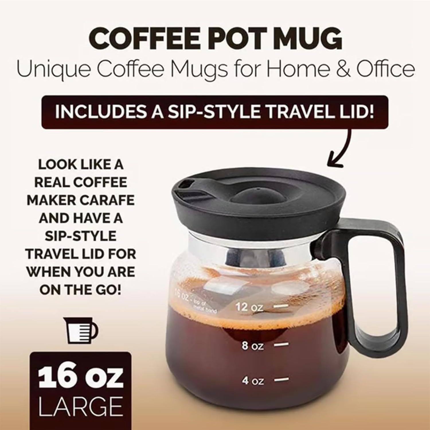 Premium 16oz Insulated Glass Coffee Mug Sleek Borosilicate Glass Cup for Lattes and Tea – 300ml Edition — image 3