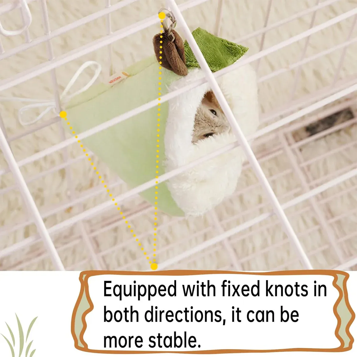 Small Pet Sleeping Bag Soft Warm for Hamsters Guinea Pigs Rats Indoor Cage Use — image 4