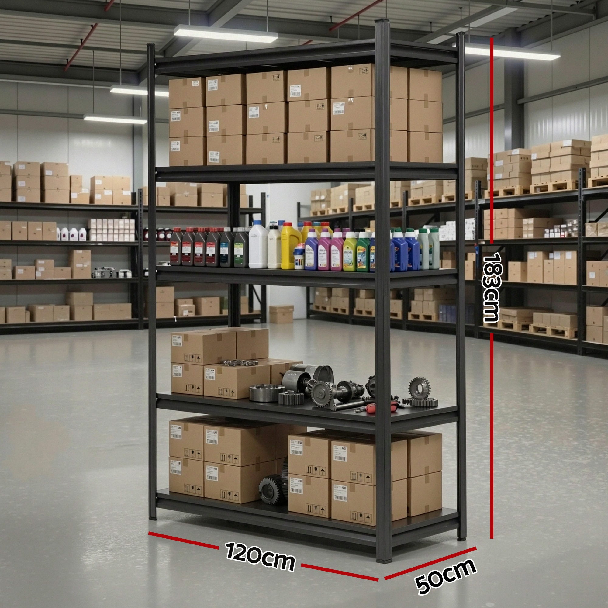 Giantz Garage Shelving 1.8X1.2m Warehouse Rack Storage Shelves Workshop Racks Steel โ image 3