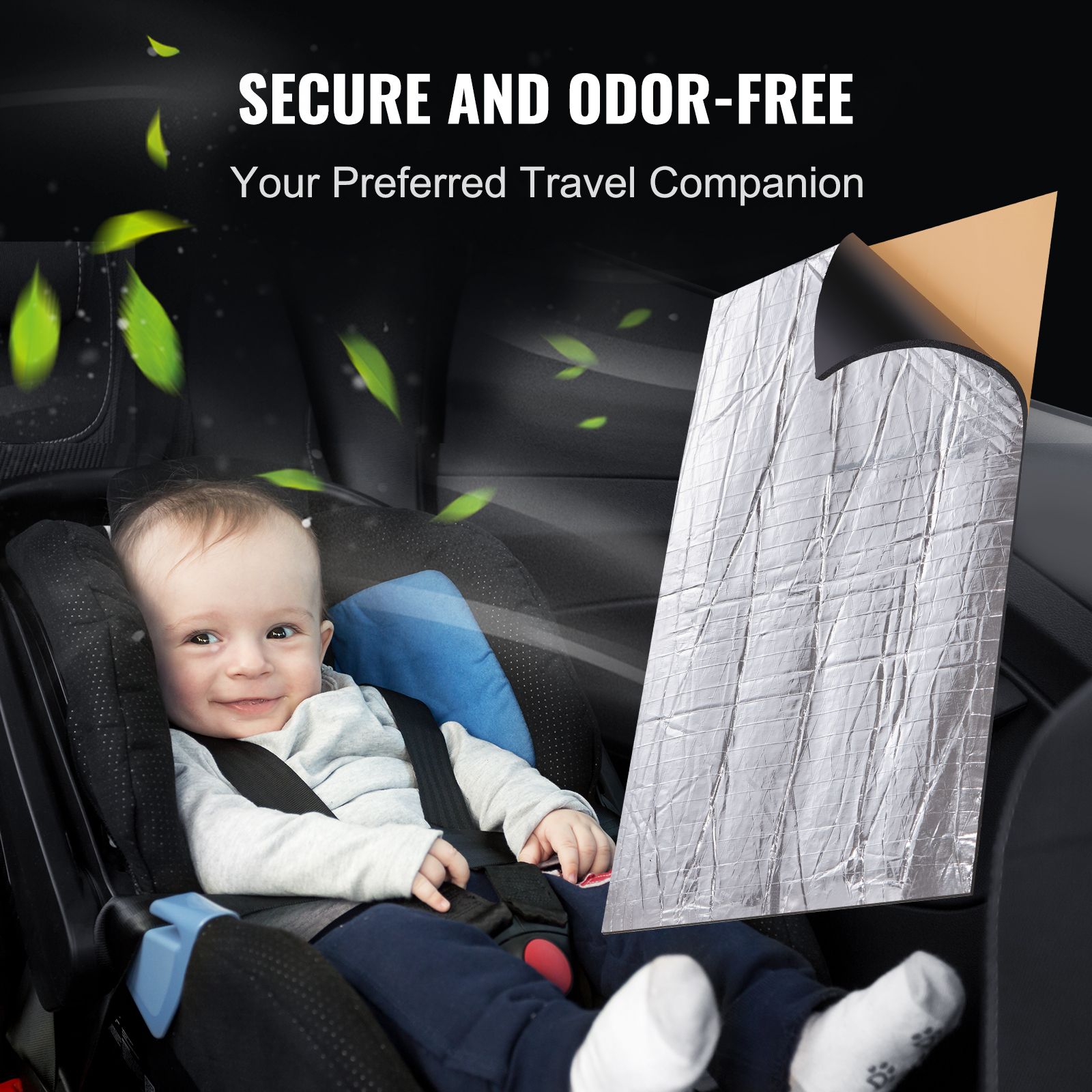 Car Sound Deadening Mat, 200 mil 3.3sq.m Automotive Sound Deadener, High Density Foam Sound Deadener Material & Heat Barrier, Double Layer Waterproof Structure — image 6
