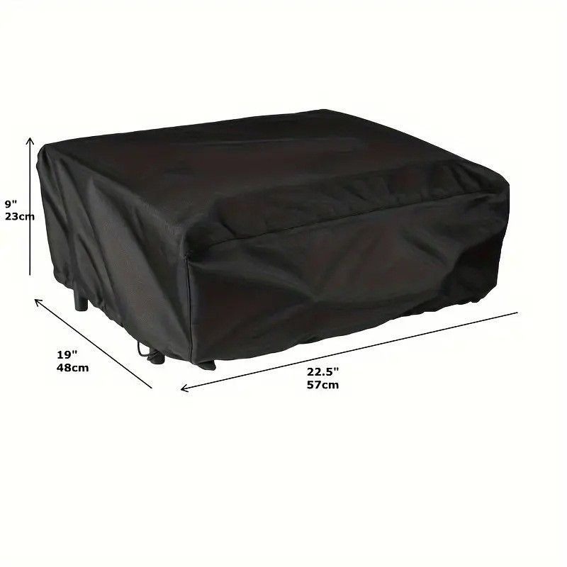 Universal Flat Top Griddle Cover Black, Drawstring Secure Fit Outdoor BBQ Griddle Dust Protector, UV & Weather Resistant, 57 × 48 × 23 cm — image 2