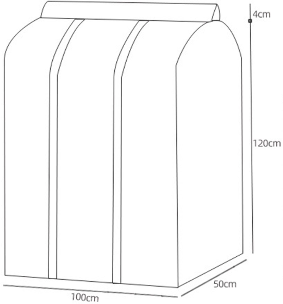 Garment Cover - Clothes Hanging Protector - Clothes Storage Bag - Garment Bag - Hanging Storage Bag - Transparent - Waterproof - For Wardrobe and Clothes Rack — image 6