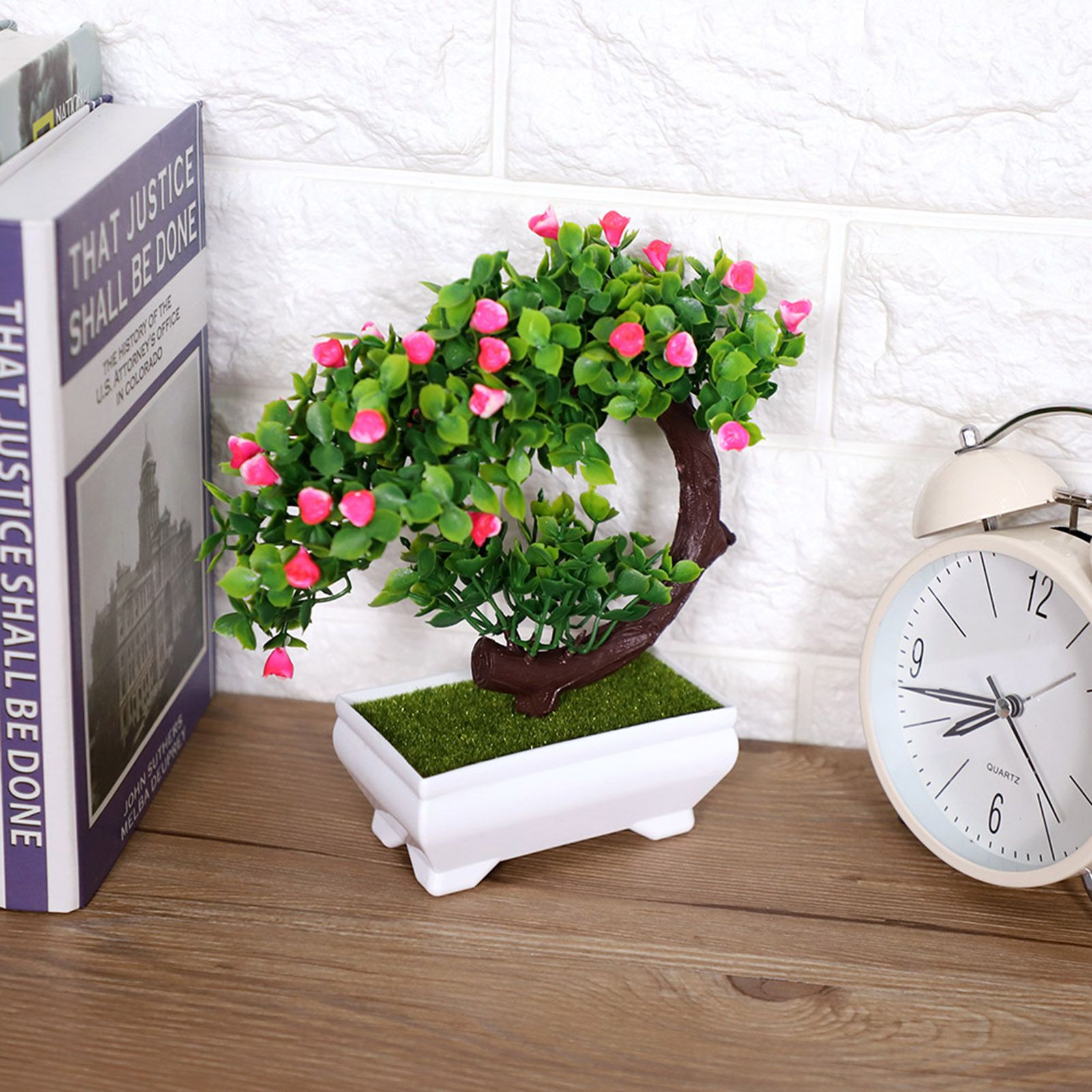Artificial Bonsai Fake Blossom Flower Potted Plant Home Office Decor — image 6