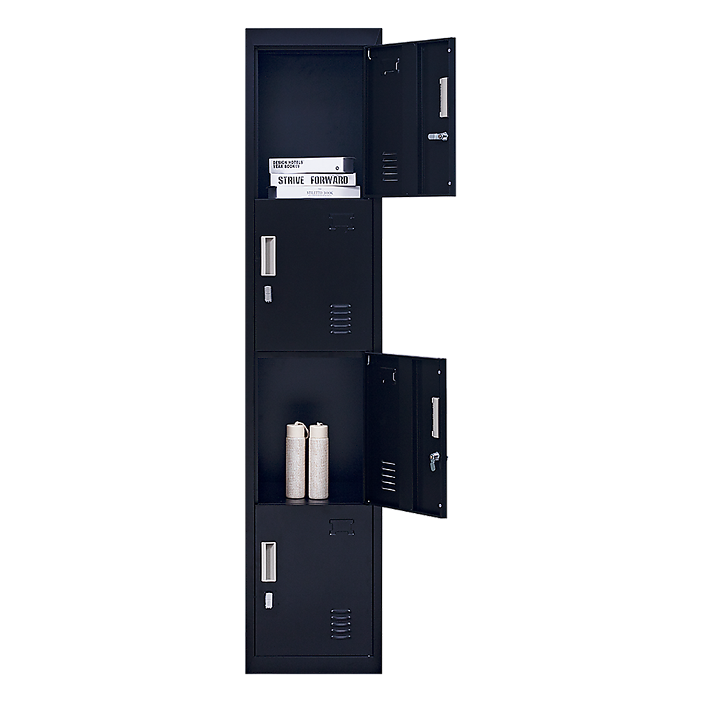 4-Door Vertical Locker for Office Gym Shed School Home Storage — image 3