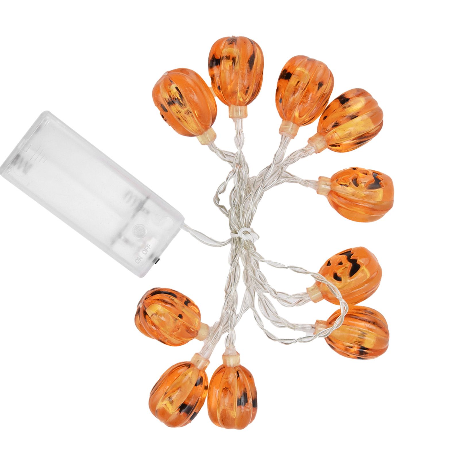 10LED Pumpkin String Lights Battery Operated Halloween Decorative Lamp for Home Yard Festival Party — image 3