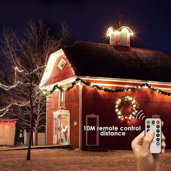 2 Pack, 10 m 200 LED USB-powered String Lights, IP67 Waterproof Indoor Outdoor Lights for Christmas, Wedding, Patio and Lawn — image 3