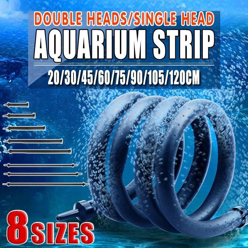 Flexible Aquarium Air Stone Oxygen Diffuser Strip for Fish Tank Aeration System - 120cm Dual-inlet — image 2