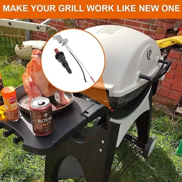 Grill Igniter Kit Replacement for Weber Q300 Q3000, Push Button Piezo Ignition, Plastic Alloy, 60092 Compatible — image 3