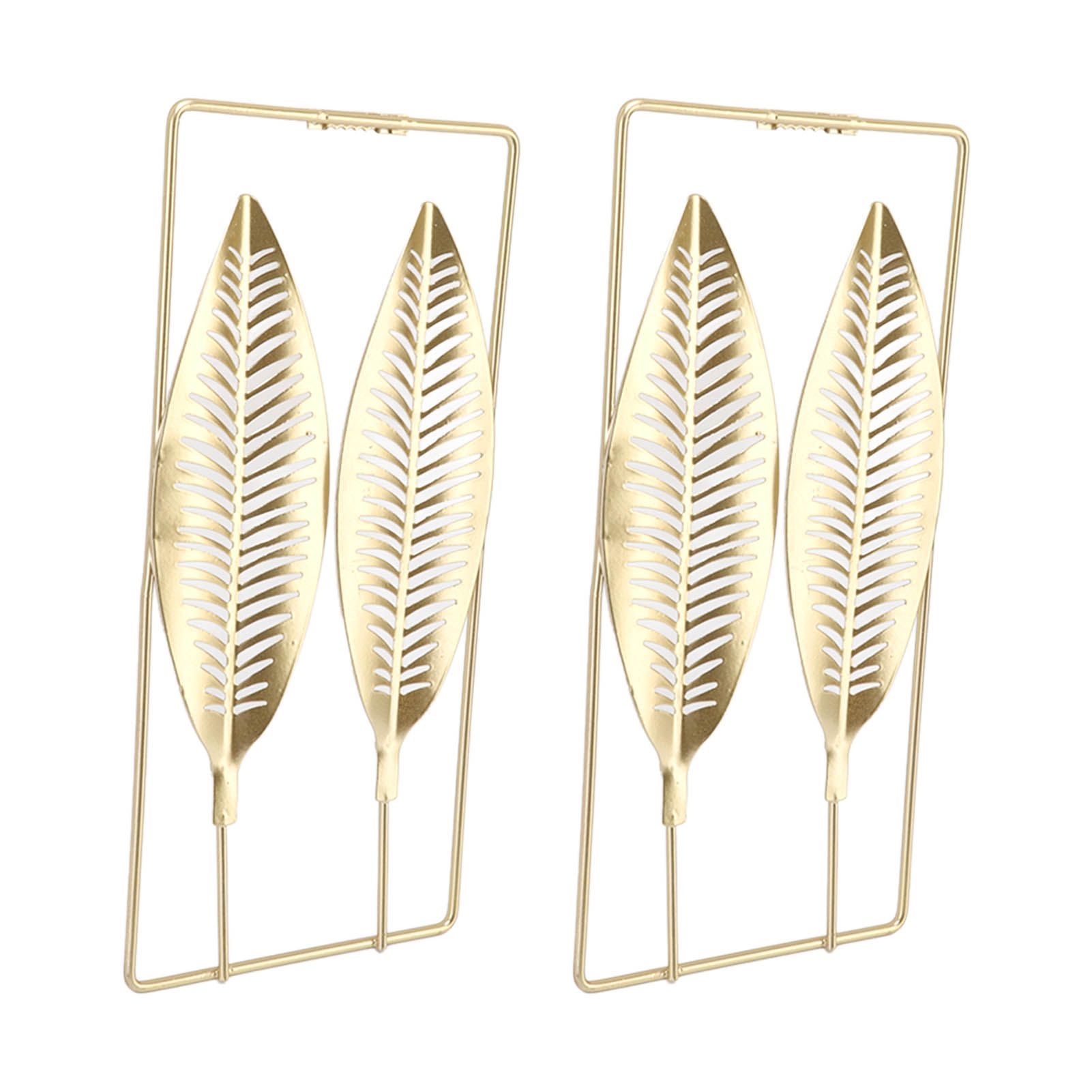 2Pcs Gold Wall Sculptures Metal Wall Decor with Frame for Living Room Bedroom Office Study — image 4