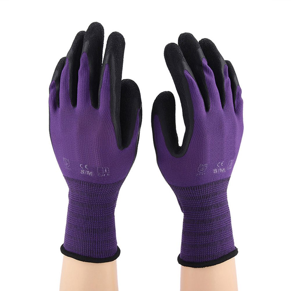 Gardening Work Labor Glove Nylon Nitrile Latex Safety Grip Wear Resistant Gloves โ image 6