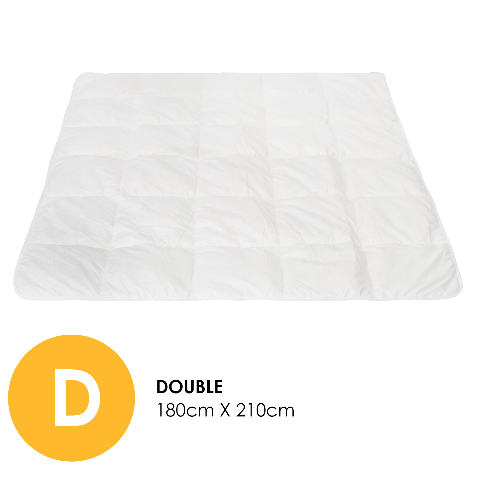Royal Comfort 260GSM Deluxe Eco-Silk Touch Quilt 100% Cotton Cover - Double - White โ image 3