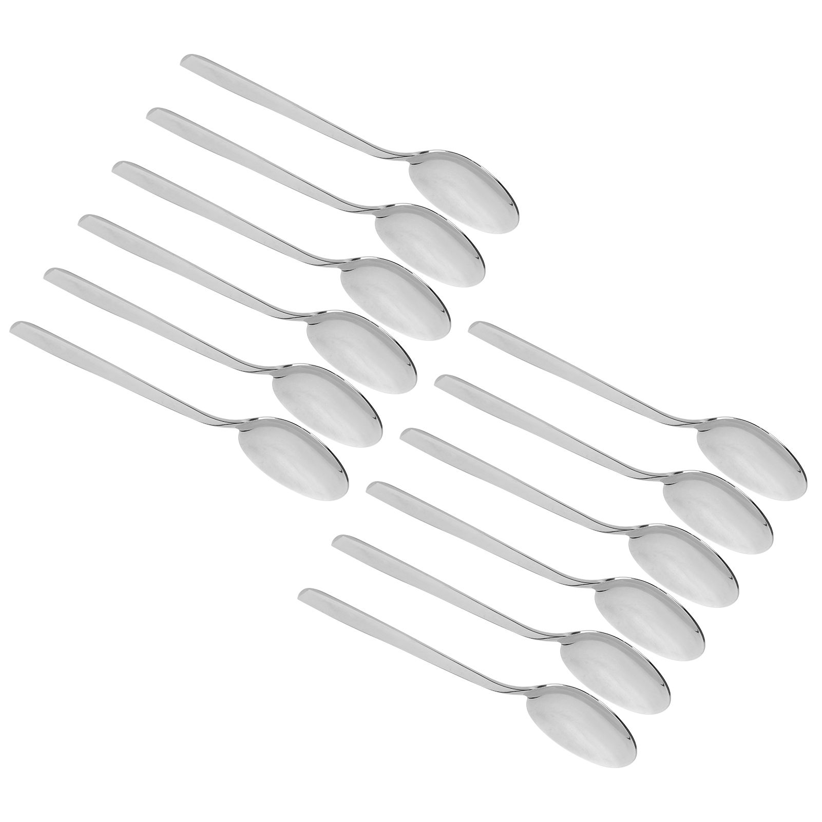 12Pcs Long Handle Dessert Spoon 316 Stainless Steel Soup Coffee Stirring Spoon Cutlery — image 6