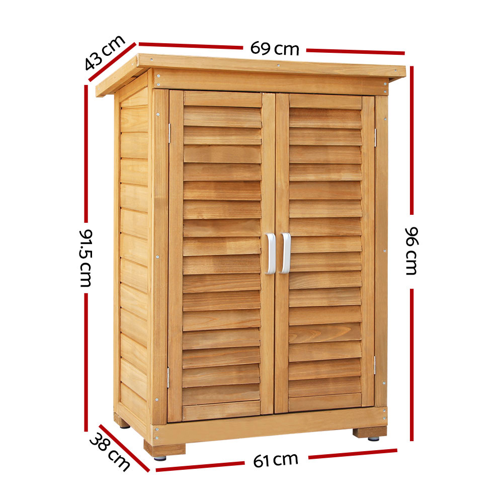 Gardeon Portable Wooden Garden Storage Cabinet โ image 4