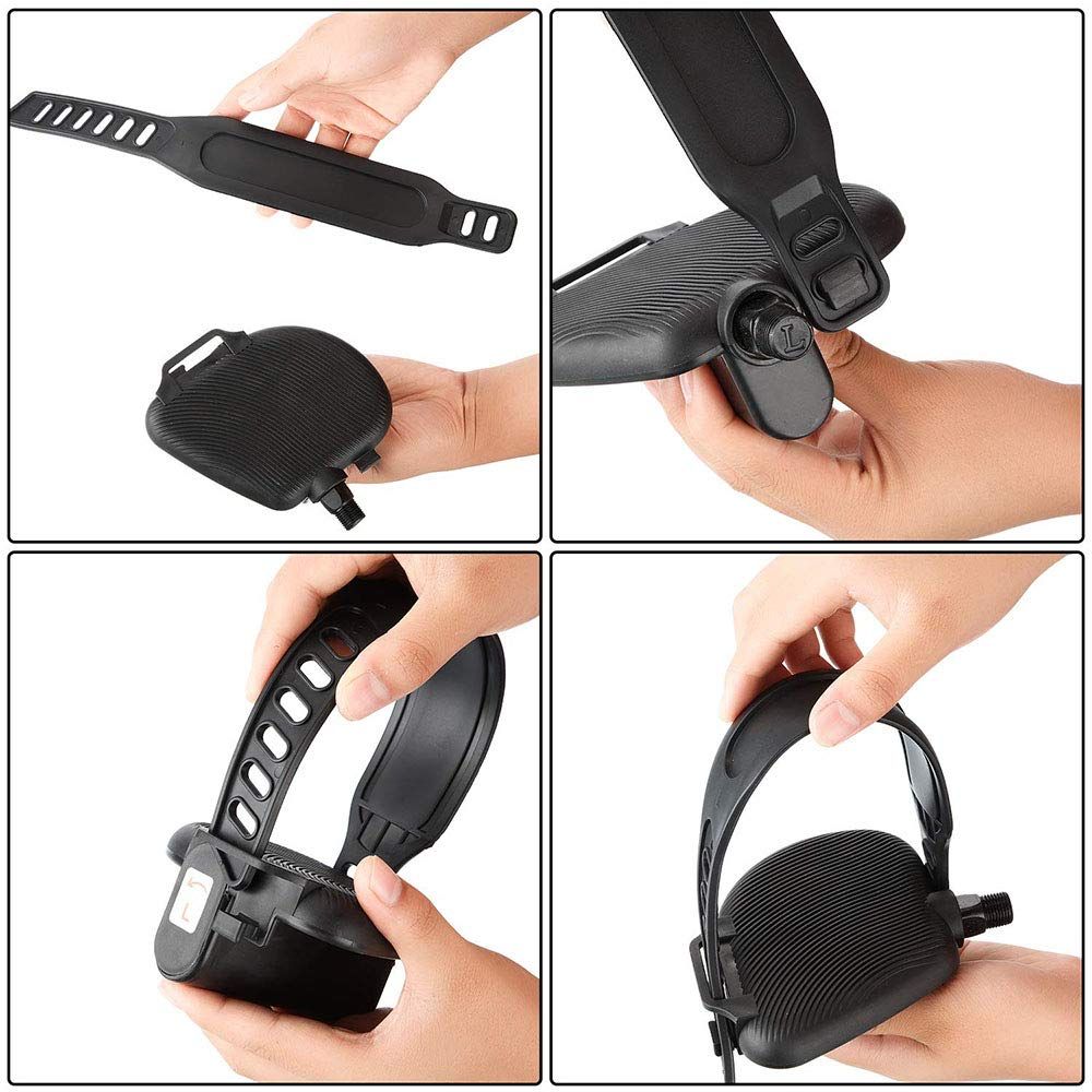 Exercise Bike Pedal Straps, Heavy Duty Adjustable Length Universal Pedal Strap Fits Most Bike Pedals Exercise Bike Bicycle Cycle — image 4
