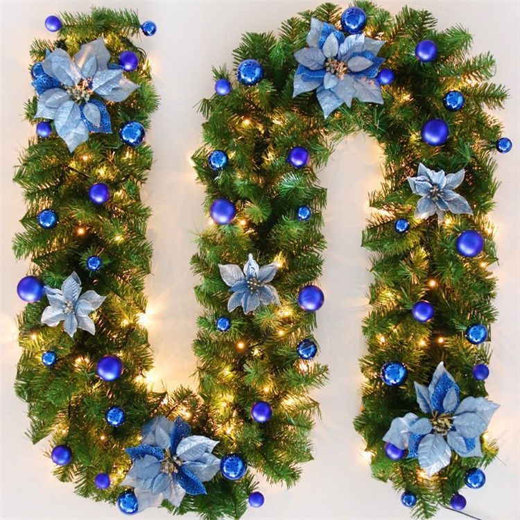 Christmas Garland 2 Piece Set 2.7m Garland With Lights Christmas Home - Pink - Size 270cm — image 3