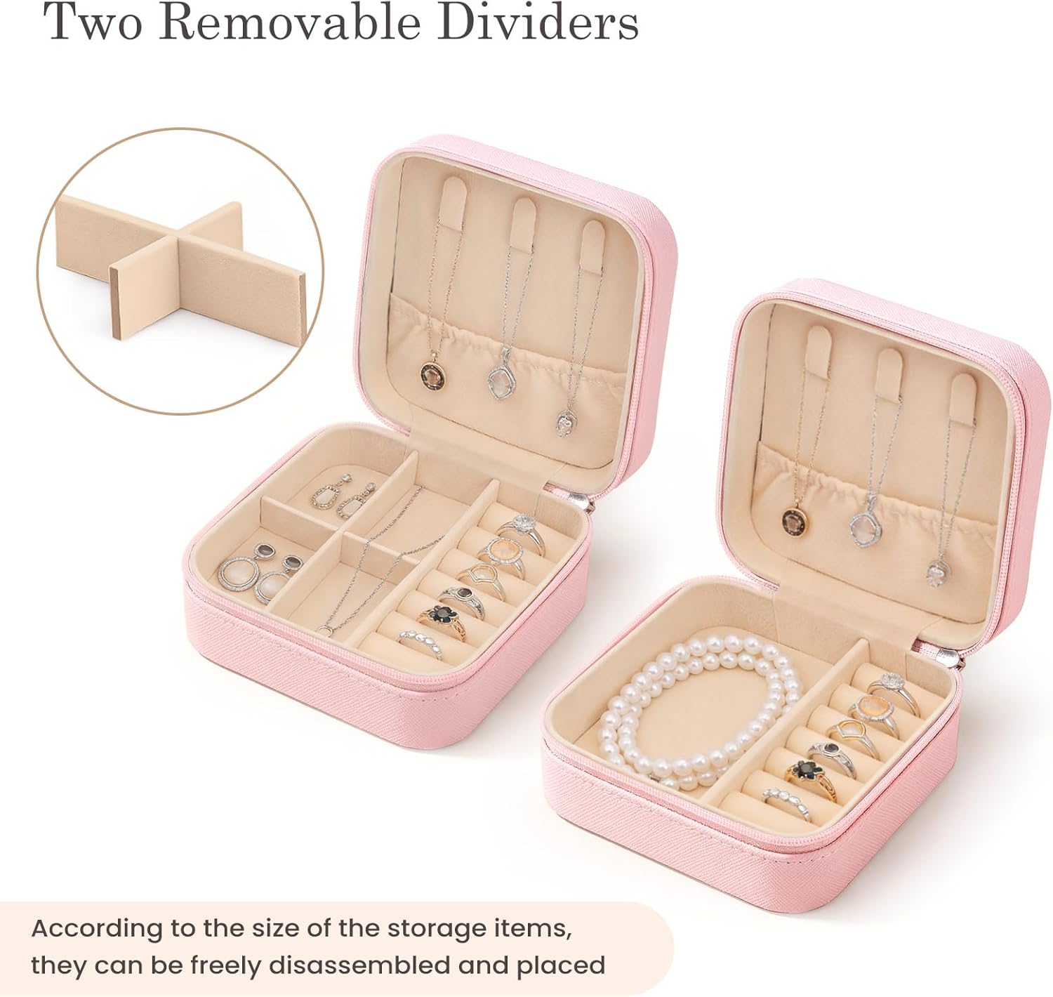 24 Pcs Travel Jewelry Box Exquisite Travel Jewelry Case Portable Jewellery Storage Holder Organizer Box Small Jewelry Organizer for Rings Earrings Necklaces — image 3
