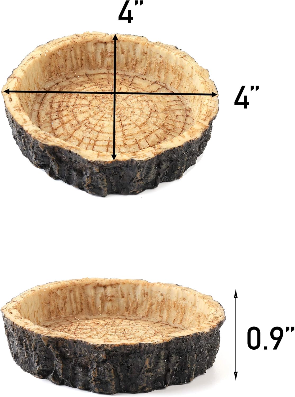2 Pack Reptile Water and Food Bowls, Novelty Food Bowl for Lizards, Young Bearded Dragons, Small Snakes and More - Made from BPA-Free Plastic โ image 3