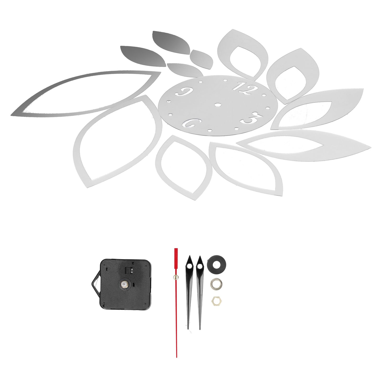 DIY Mirror Wall Clock Stickers Modern Decor for Home Living Room Background StickerSilver β image 6
