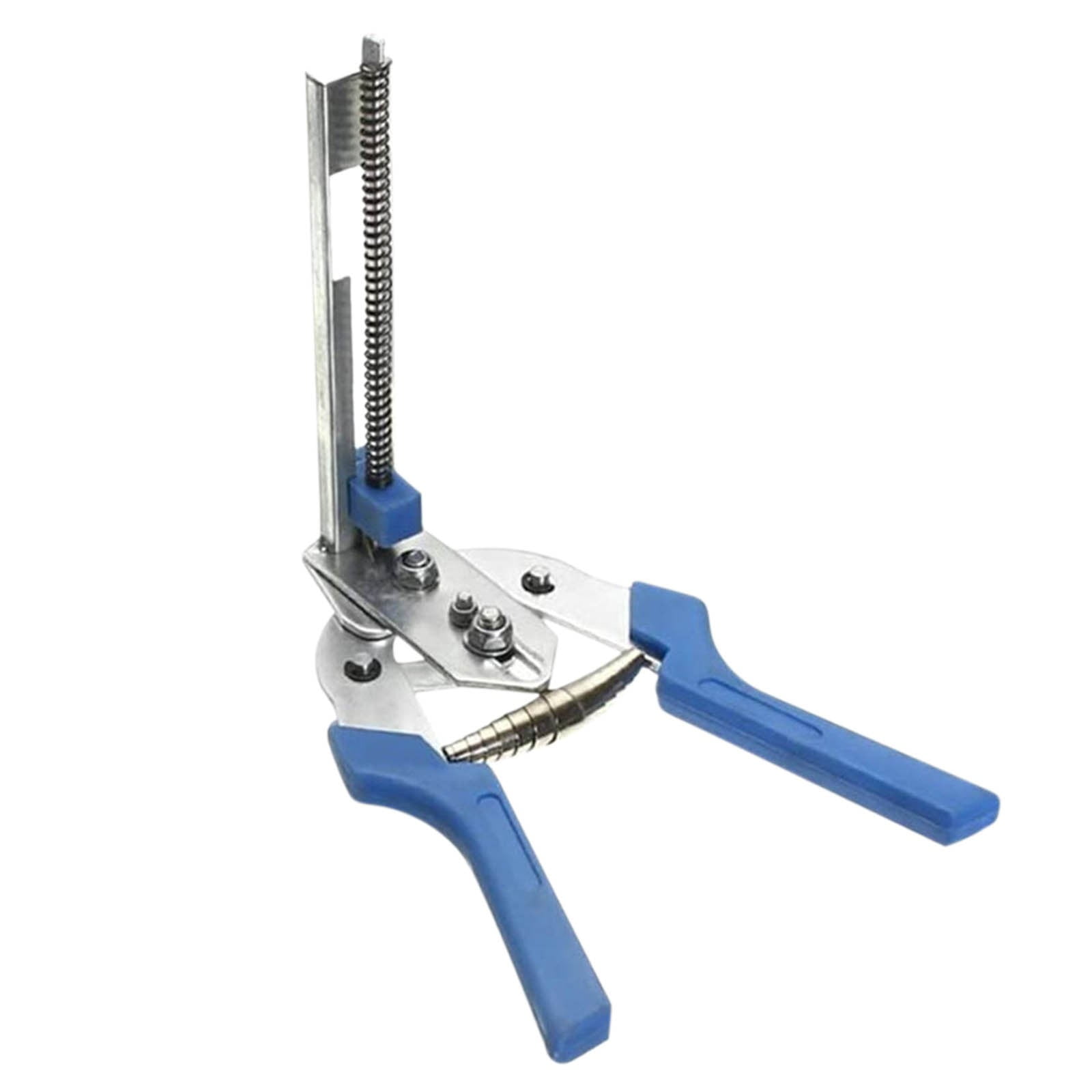 M-Type Nail Ring Pliers Kit with 600 Clips - Automatic Cage Building Tool for Chicken Coops & Fences - Anti-Slip Rubber Handle & Spring-Assisted Operation Blue — image 2
