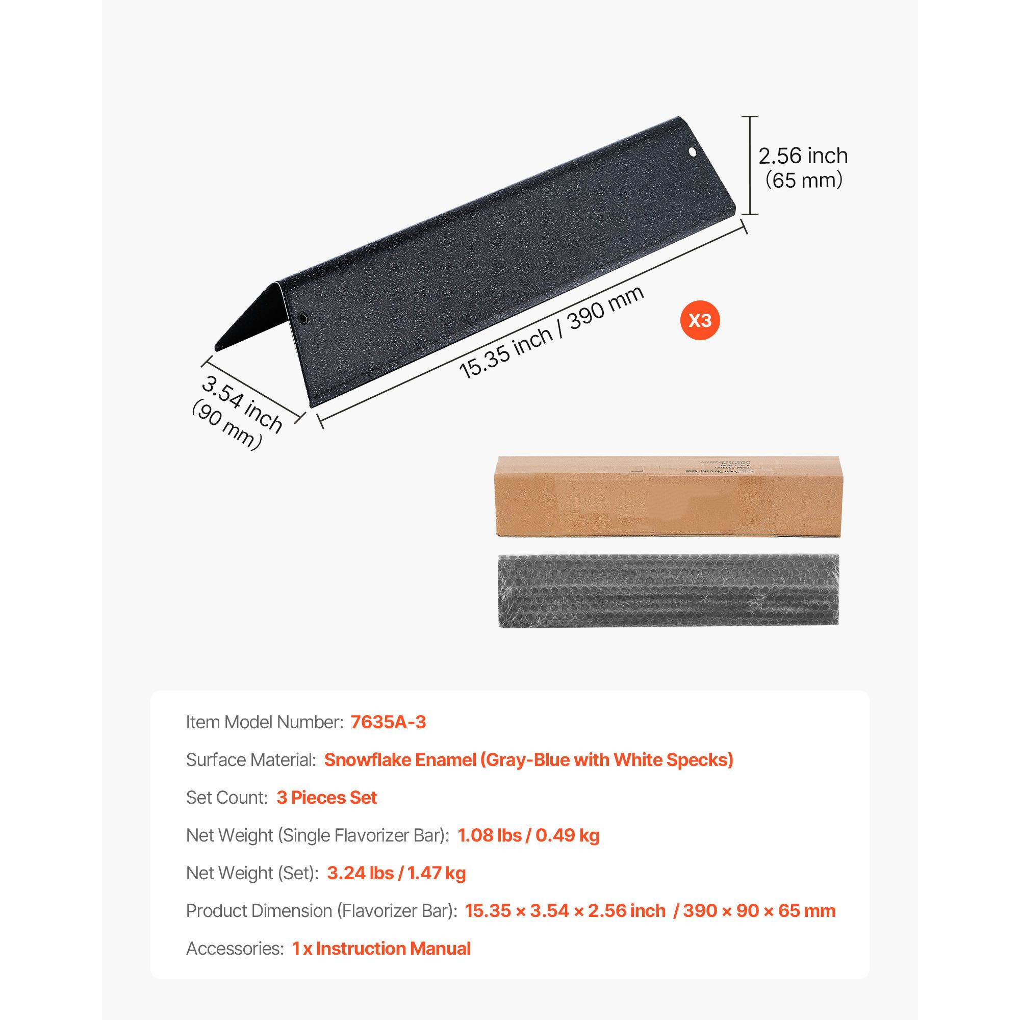 Flavorizer Bars, 39cm Grill Replacement Part, for Weber Spirit I & II 200 Series Grills, Including Spirit ll E-210, ll E-220, ll S-210, E-210, S-210 — image 2