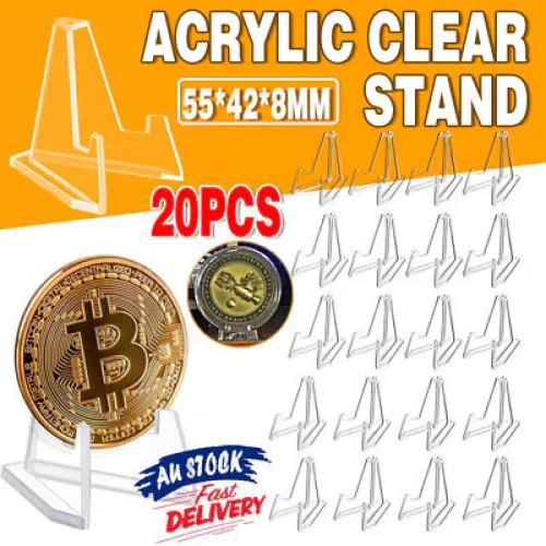 20Pcs Acrylic Clear Stand For Trading Card Psa Pokemon Card Holders Small Stand