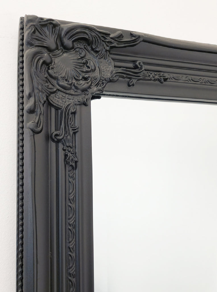 French Provincial Ornate Mirror - Black - Small 80cm x 110cm — image 5