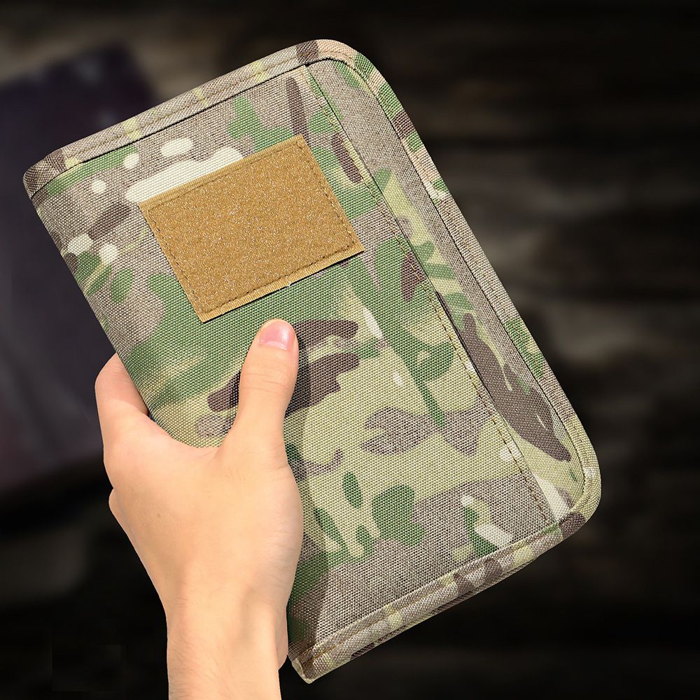outdoor Padfolio Ring Binder of Leaf Paper, outdoor Notebook with Zippered Padfolio Organizer, Refillable Tactical Notebook 6-Ring A6 Notebook Paper โ image 2