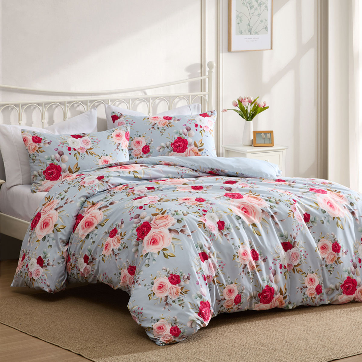 Ardor Amelie Multi Floral Printed Quilt Cover Set Queen โ image 3