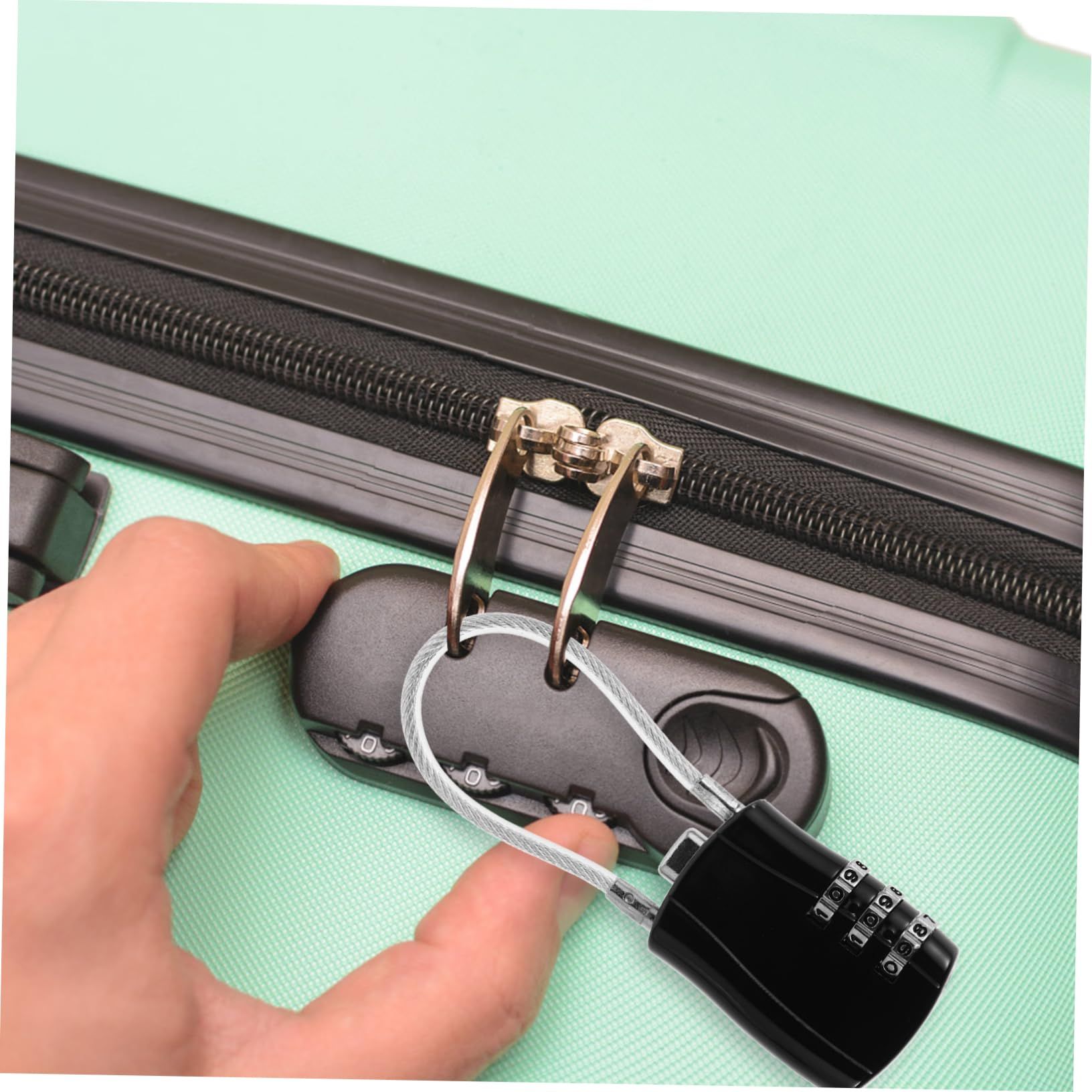 2 pack Wire Rope Cable Lock with Resettable Code, Combo Mini Lock for Helmet, Luggage, Ski, Snowboard, Bikes, Travel, Stroller & Cabinet Handle โ image 4