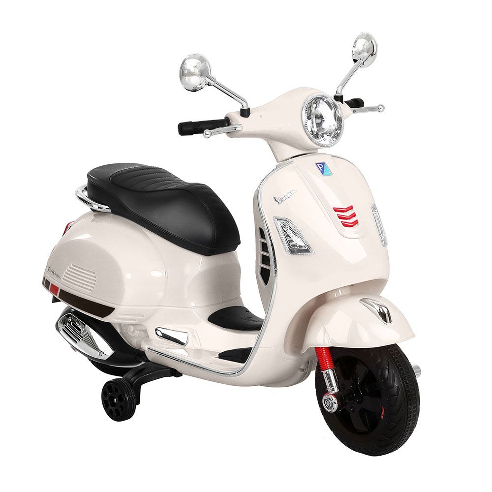 Kids Electric Ride On Car Motorcycle Motorbike Vespa Licensed GTS White โ image 6