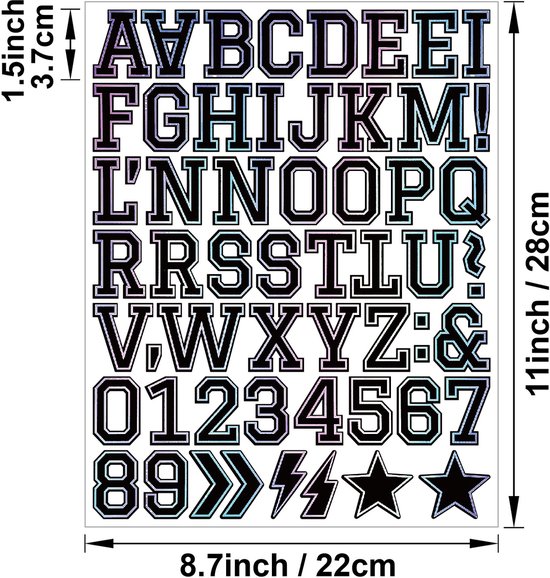 Letter stickers - 10-sheet vinyl letter stickers - 1.5-inch self-adhesive alphabet and number stickers - waterproof - suitable for mailboxes, windows, doors โ image 2