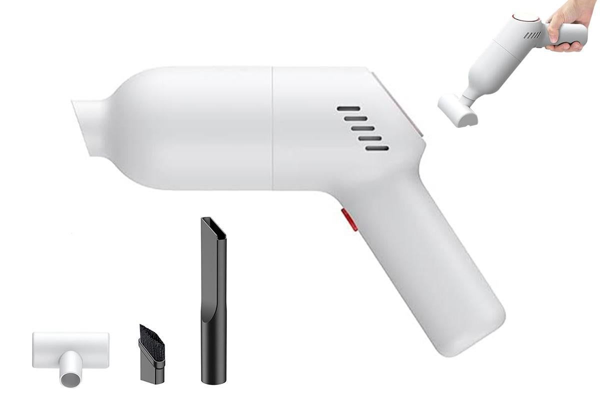Handheld Car Vacuum Cleaner 9000Pa Rechargeable Portable Cordless Duster - White — image 4