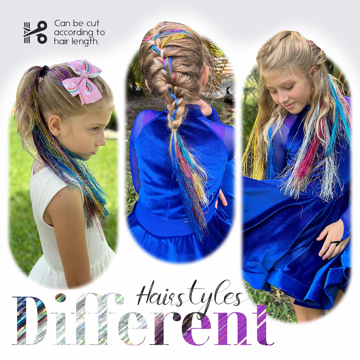 16 PCS Hair Tinsel Extension and 1 PC Halloween Headband — image 4